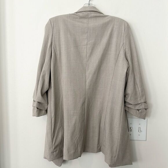 Maison d'Amélie PARIS Plaid Revolve Open Front Blazer M - Picture 5 of 8